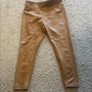 Catherine Malandrino Camel Faux-Leather Leggings